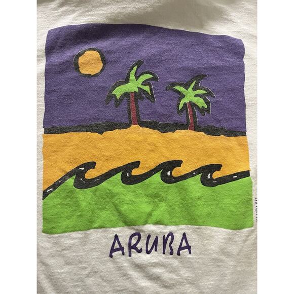 Vintage Aruba Graphic T-Shirt – Size Medium - Picture 2 of 8
